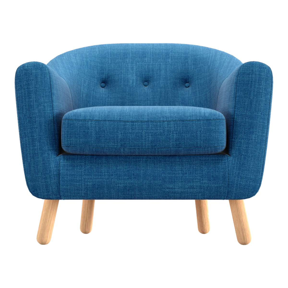 Nordic Simple dark blue Fabric Single Sofa Chair