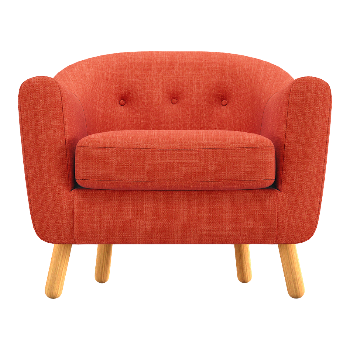 Nordic Simple Orange Red Fabric Lazy Sofa