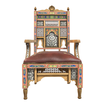 Old Ming and Qing dynasties leather soft bag luxury backrest chair