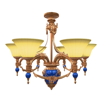 Vintage atmospheric European luxury resin chandelier