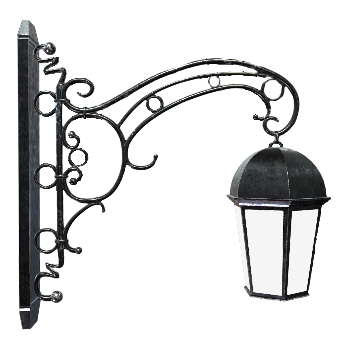 Vintage old American iron wall lamp garden lamp