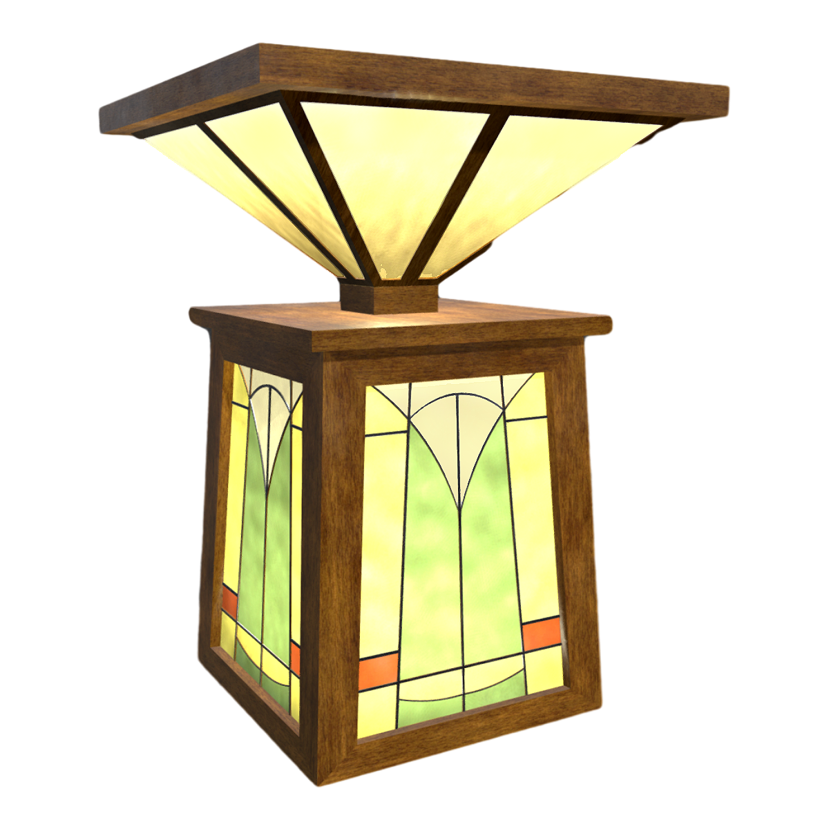 Disneyland California Hotel Lobby Lights Solid Wood Color Glass Floor Lamp