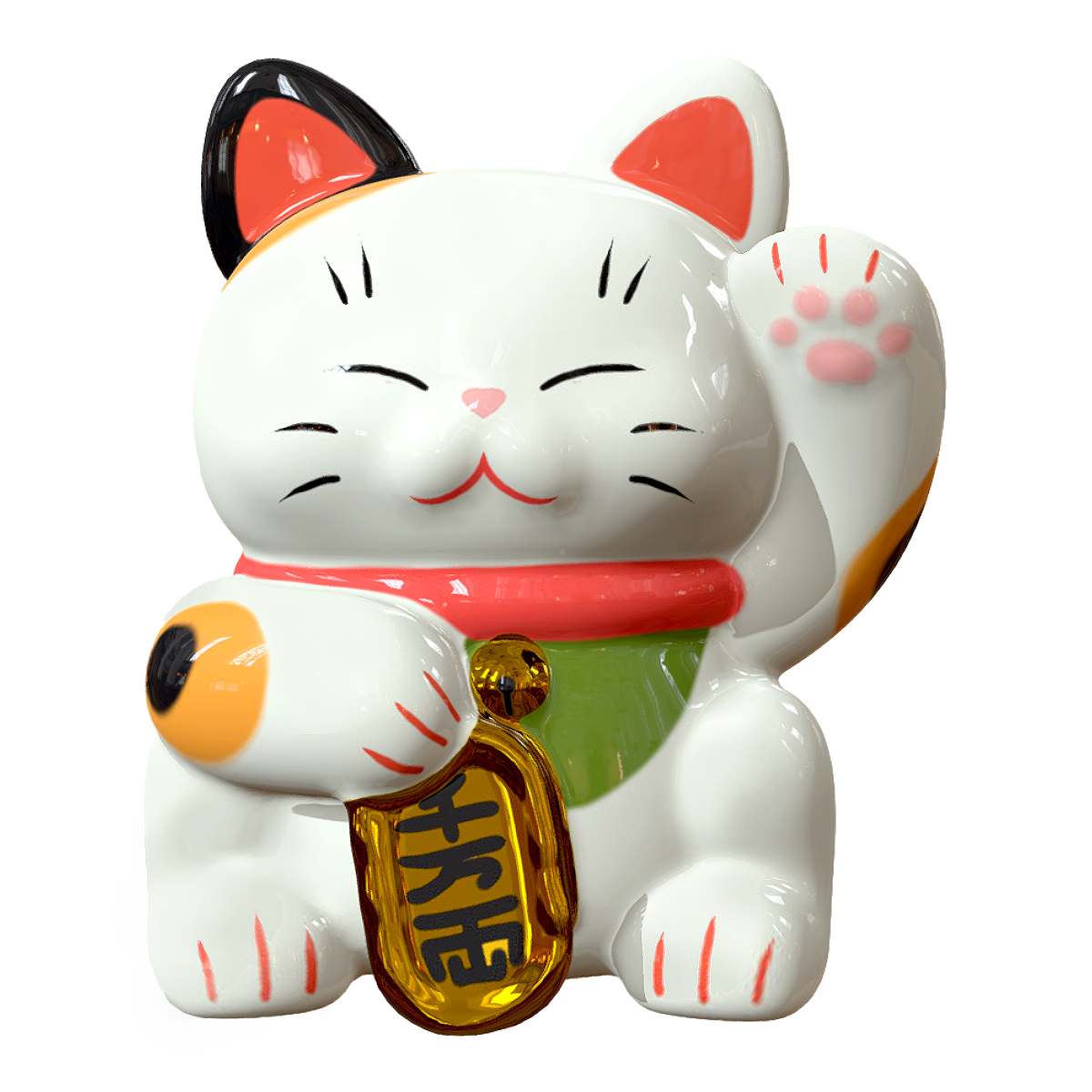 Japanese-style ceramic lucky cat ornaments front desk ornaments