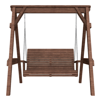 Outdoor leisure distressed oak swing chair courtyard hanging chair