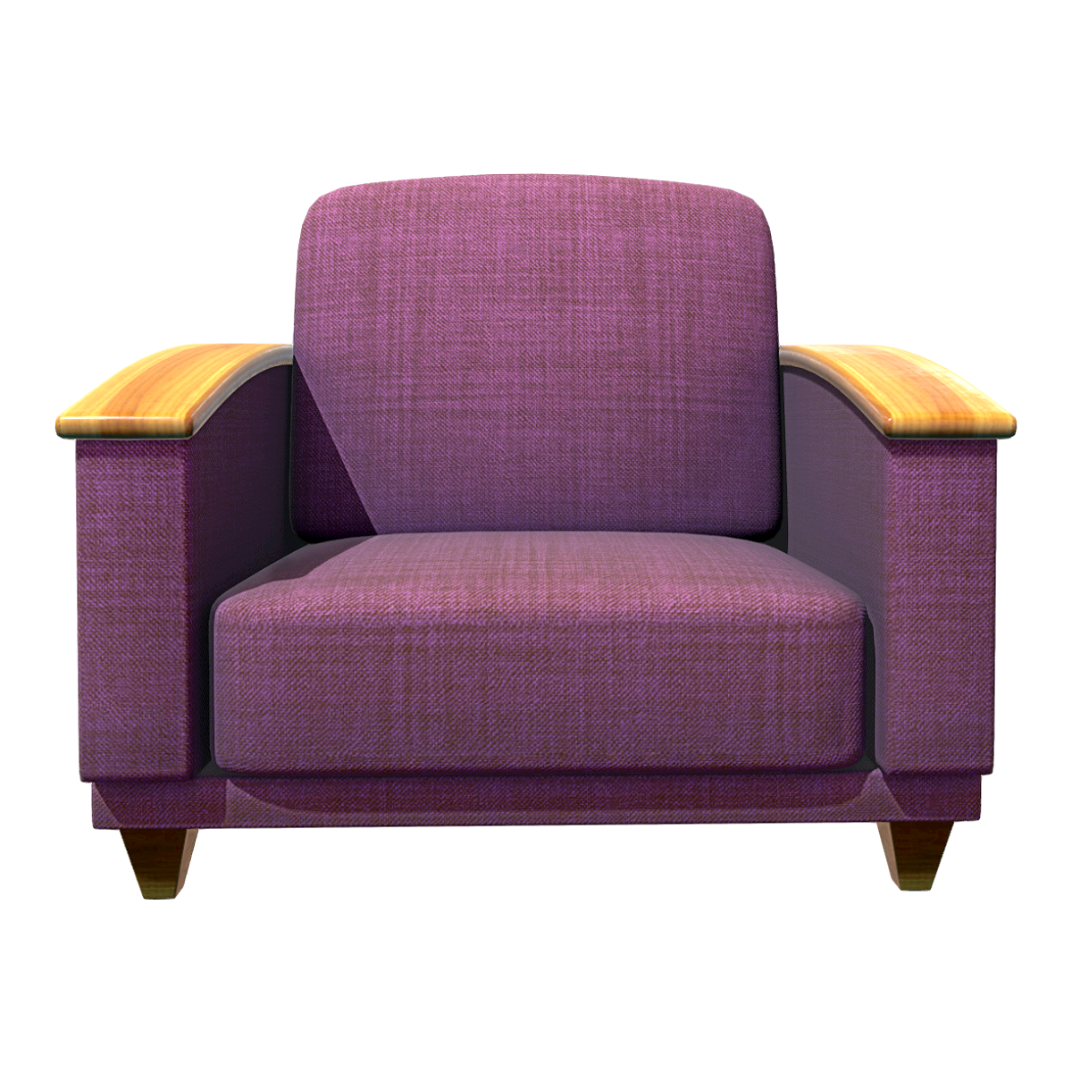 Vintage American Purple Fabric Soft Bag Single Sofa Chair