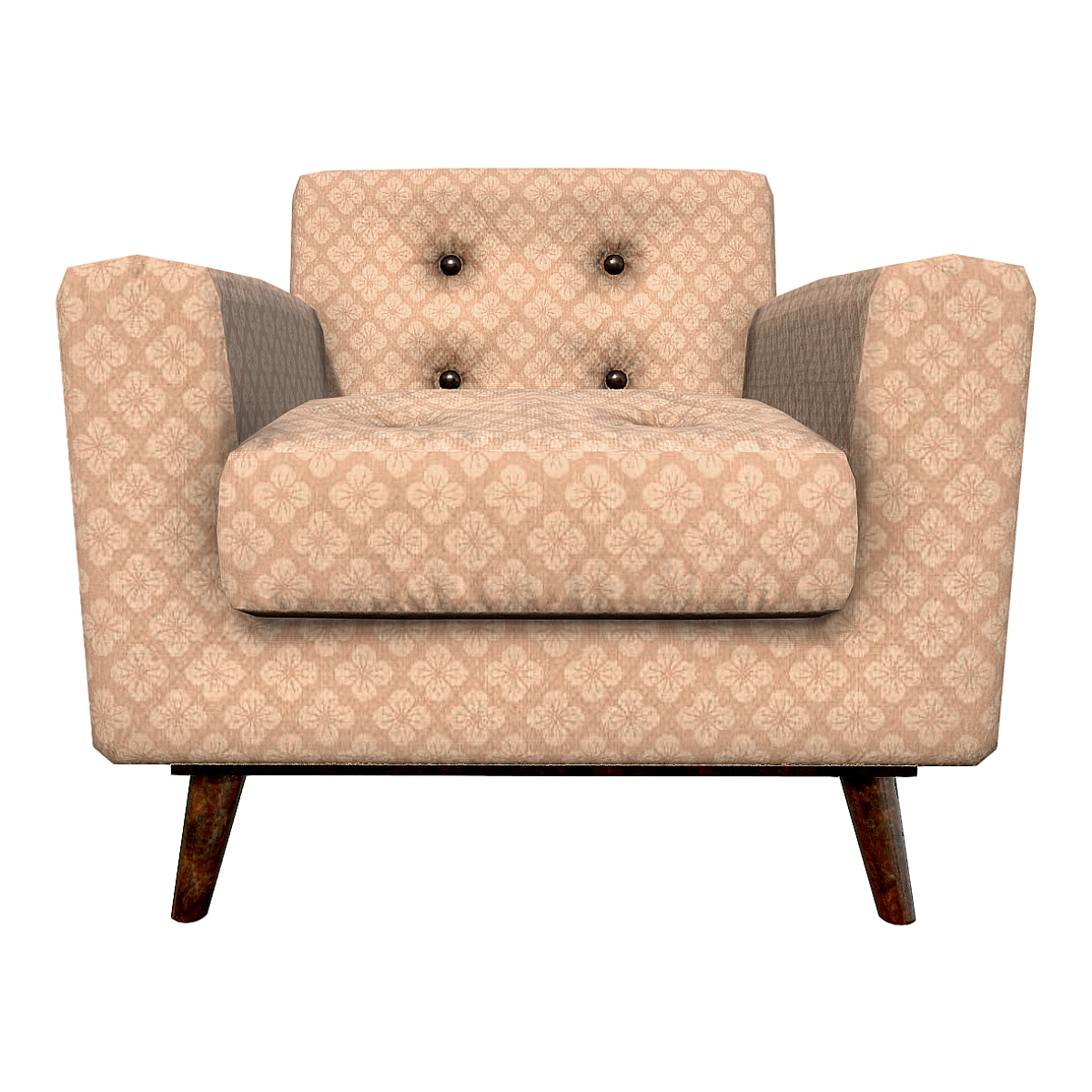 Vintage American Style khaki Pattern Fabric Soft Bag Single Sofa Chair