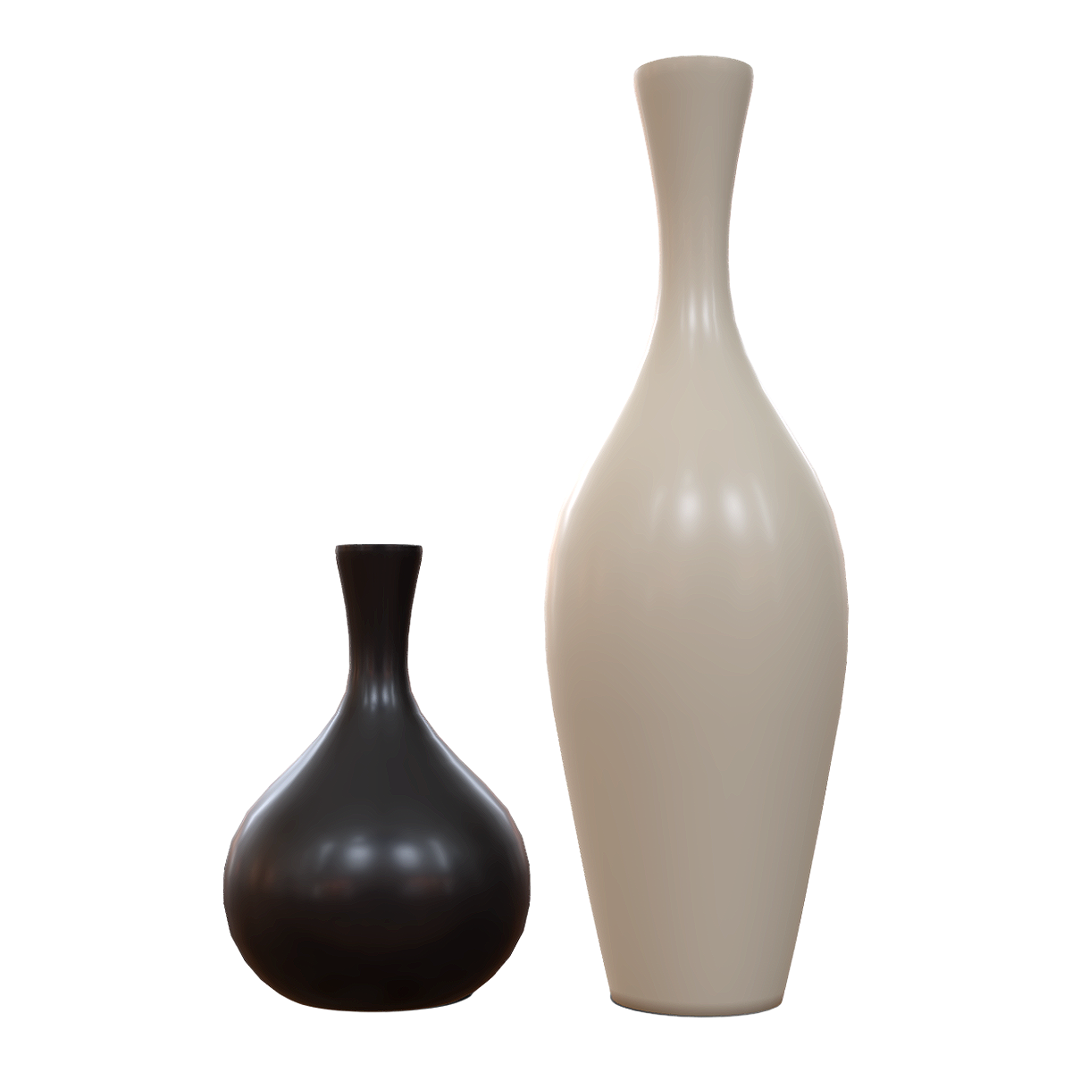 A set of Nordic minimalist ceramic vase decorations