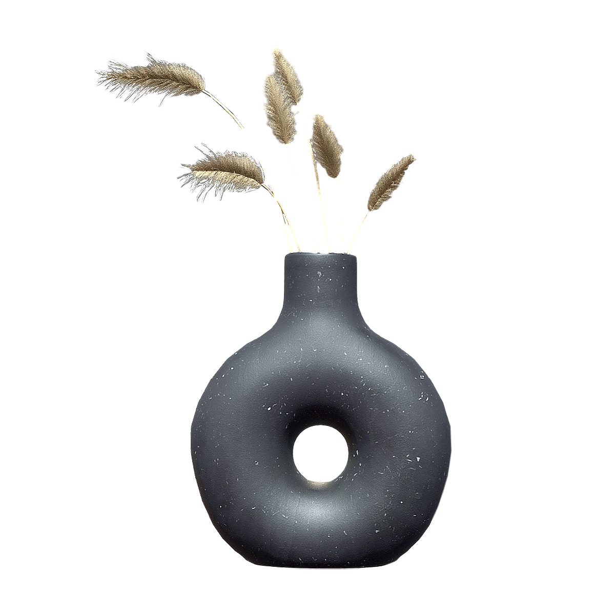 Quiet Style Black Pottery Pot Vase Advanced Living Room Entrance Decoration