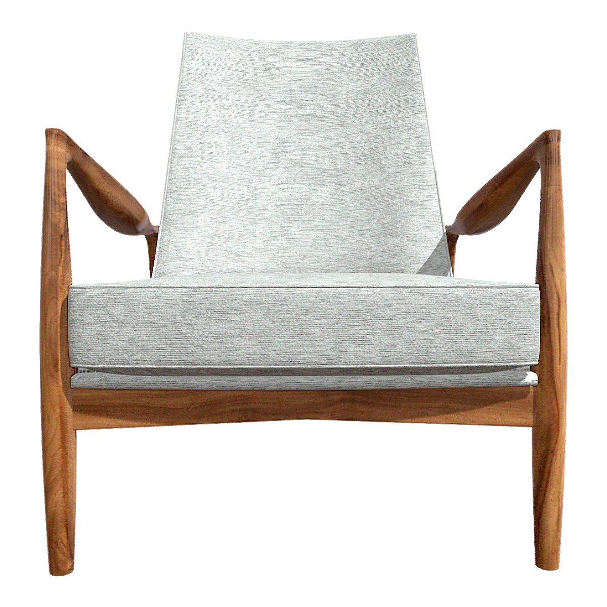 Simple New Chinese Style light gray Cotton Linen Cloth Leisure Chair Solid Wood Backrest Chair