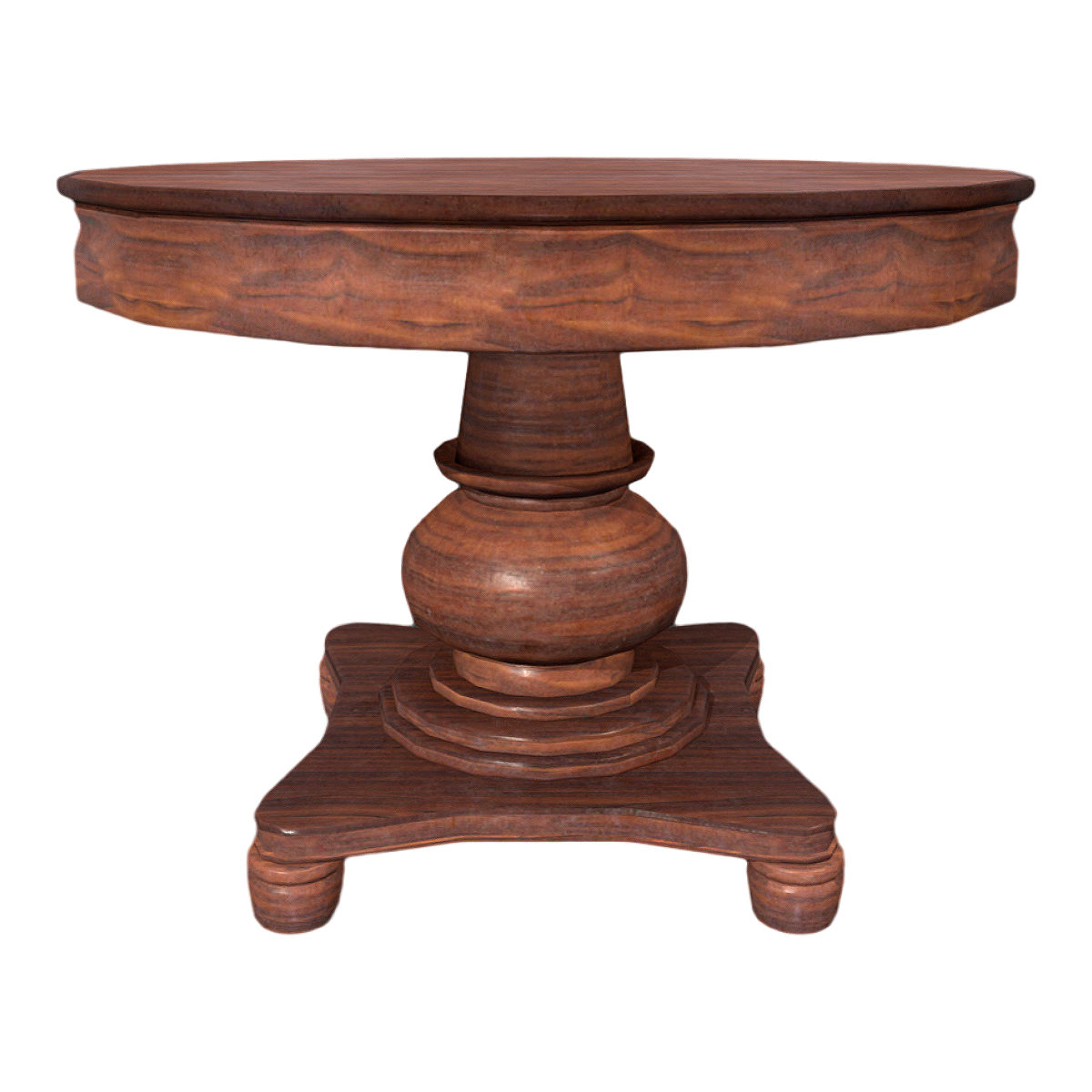 Vintage American Country Solid Wood Round Small Coffee Table