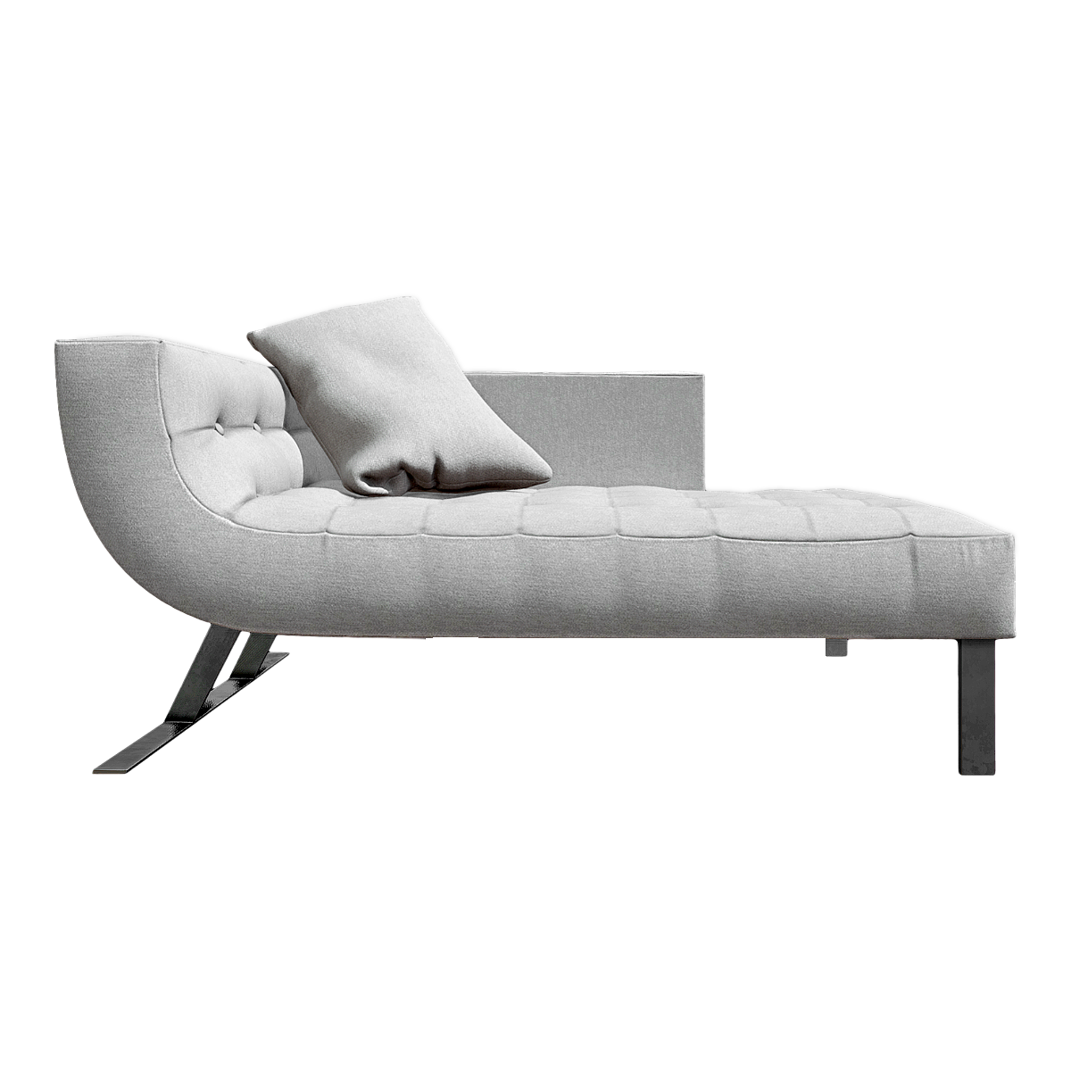 Italian Style Simple Casual White Fabric Soft Bag Sofa Lounger