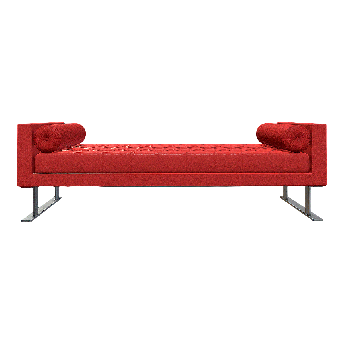 Modern Simple European Style Red Leather Sofa Stool Bed End Stool