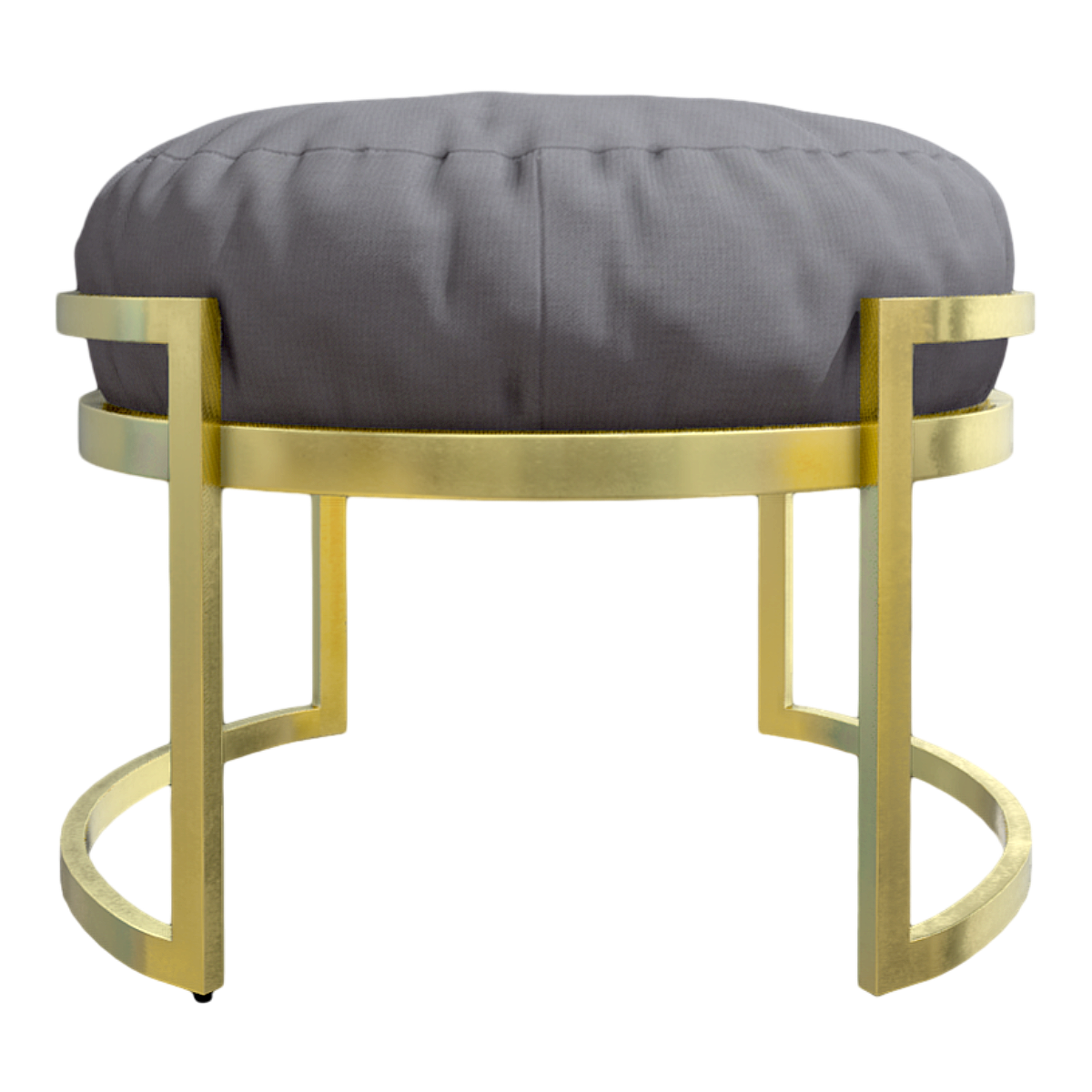 Simple Light Luxury Grey Fabric Sofa Stool Shoe Changing Stool