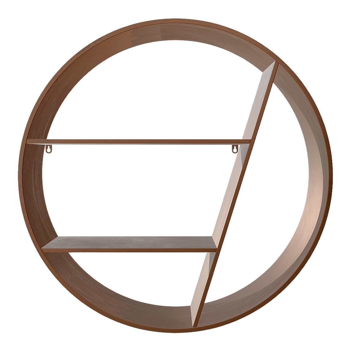 Modern Simple Copper Color Round Metal Wall Hanging Display Rack