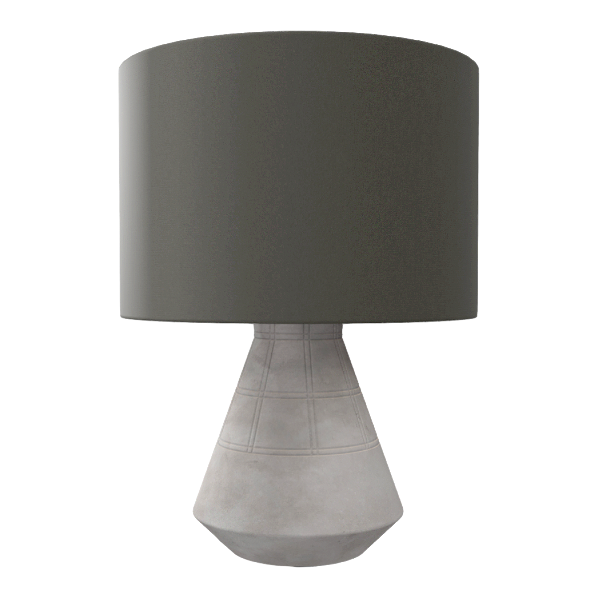 Minimalist table lamp cement gray bedside lamp