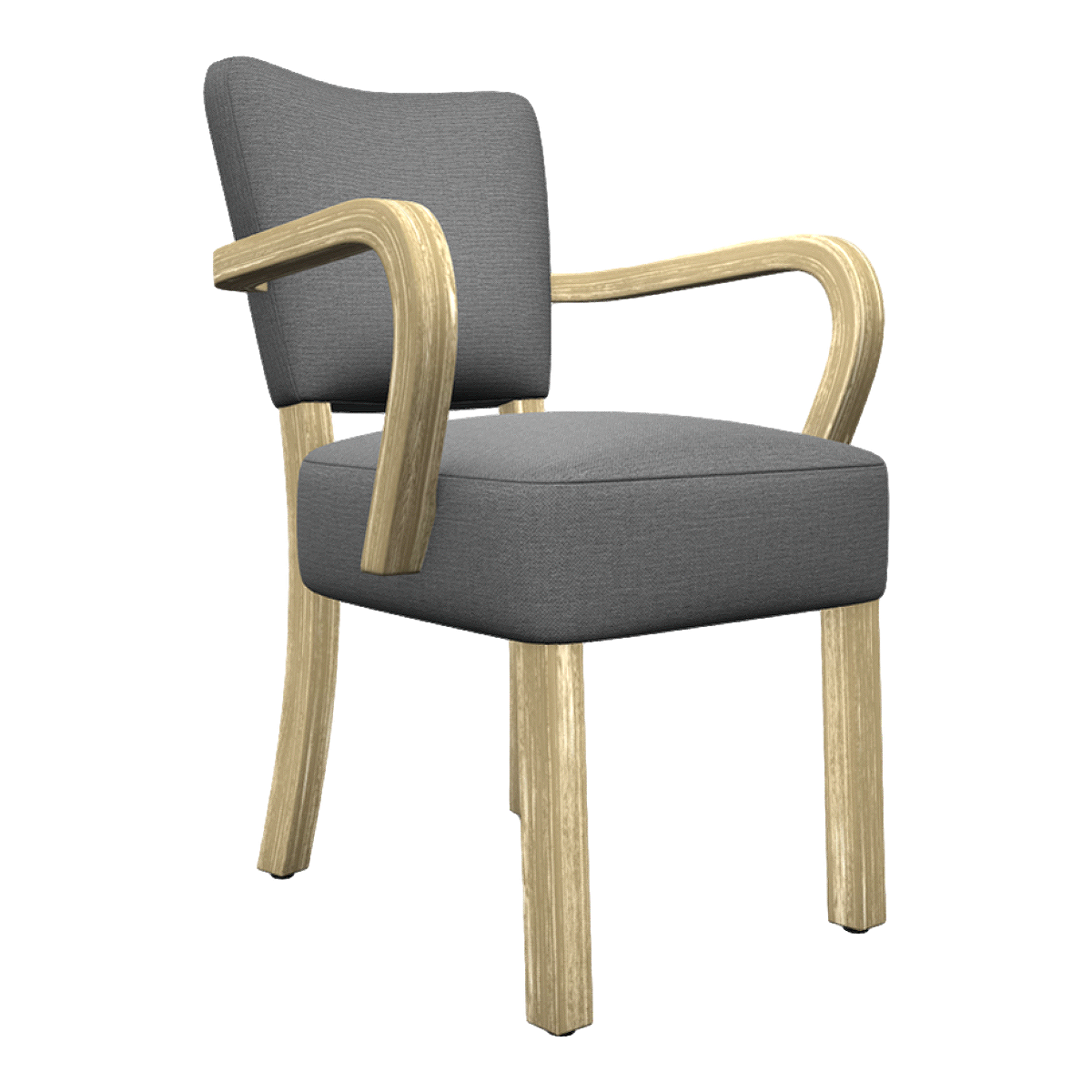 Simple Nordic Style Grey Fabric Soft Bag Backrest Chair Solid Wood Sofa Chair