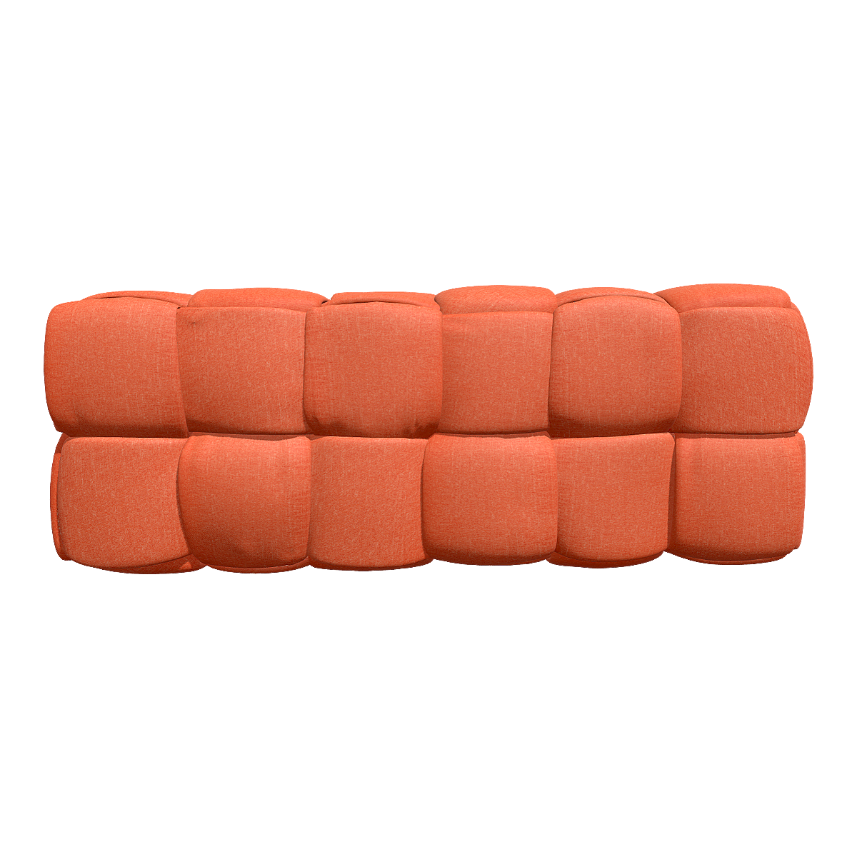 Simple Modern Light Luxury Creative Orange Red Stitching Woven Sofa Stool