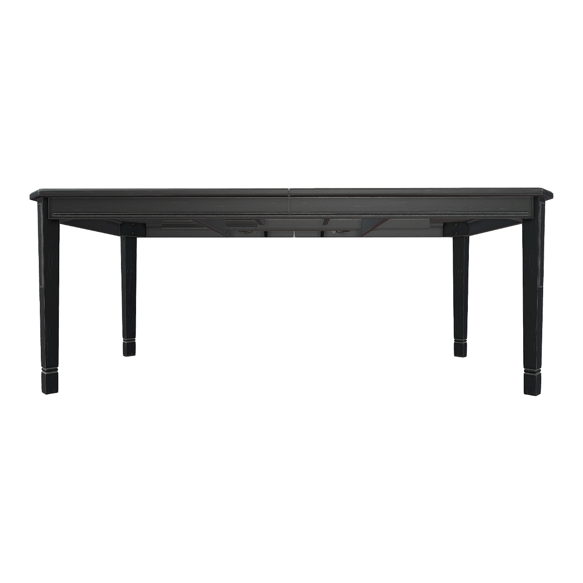 Modern Minimalist Retro American Style Black Solid Wood Square Dining Table