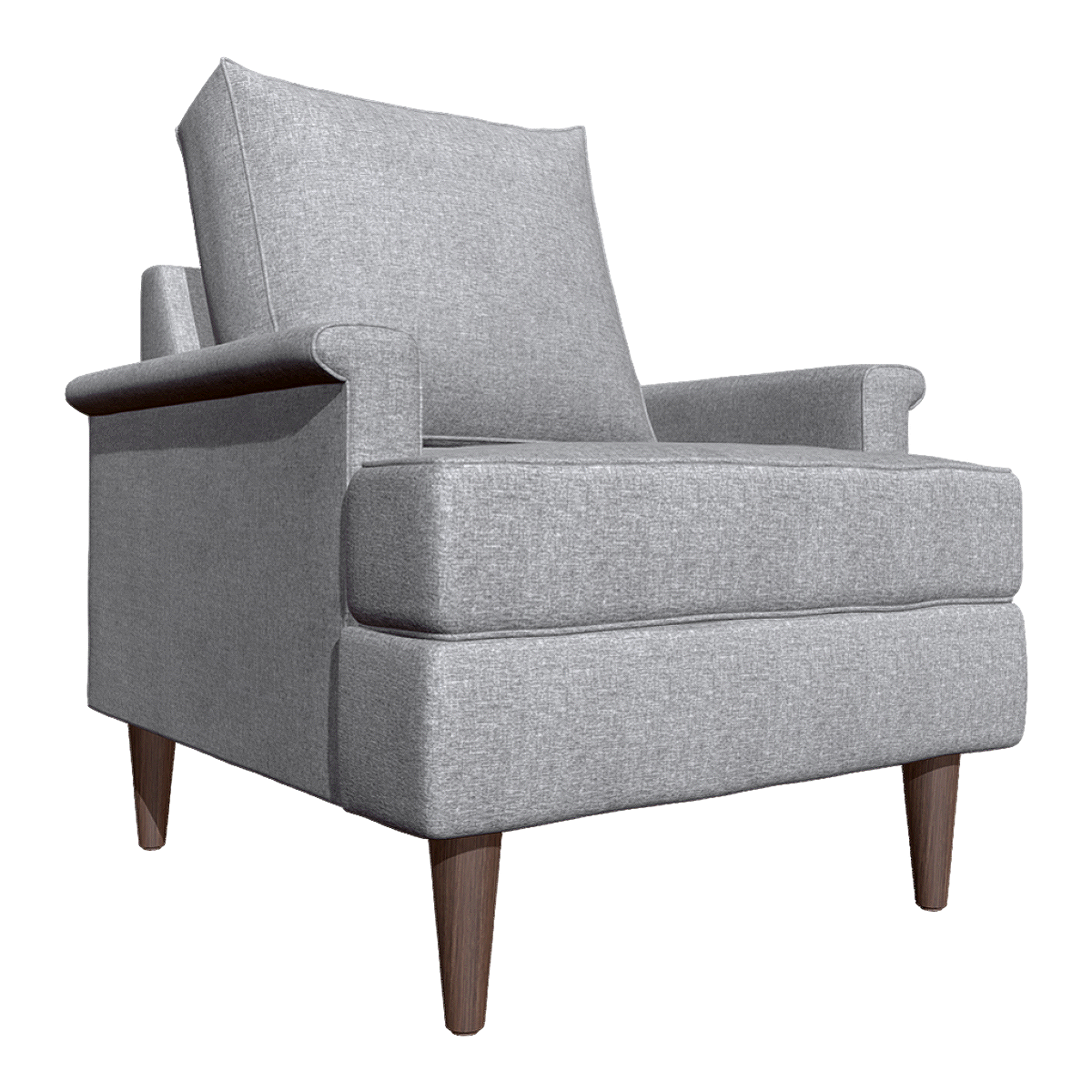 Modern Simple Nordic Grey Fabric Single Sofa Chair