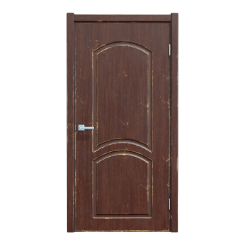 Vintage distressed European style walnut bedroom door