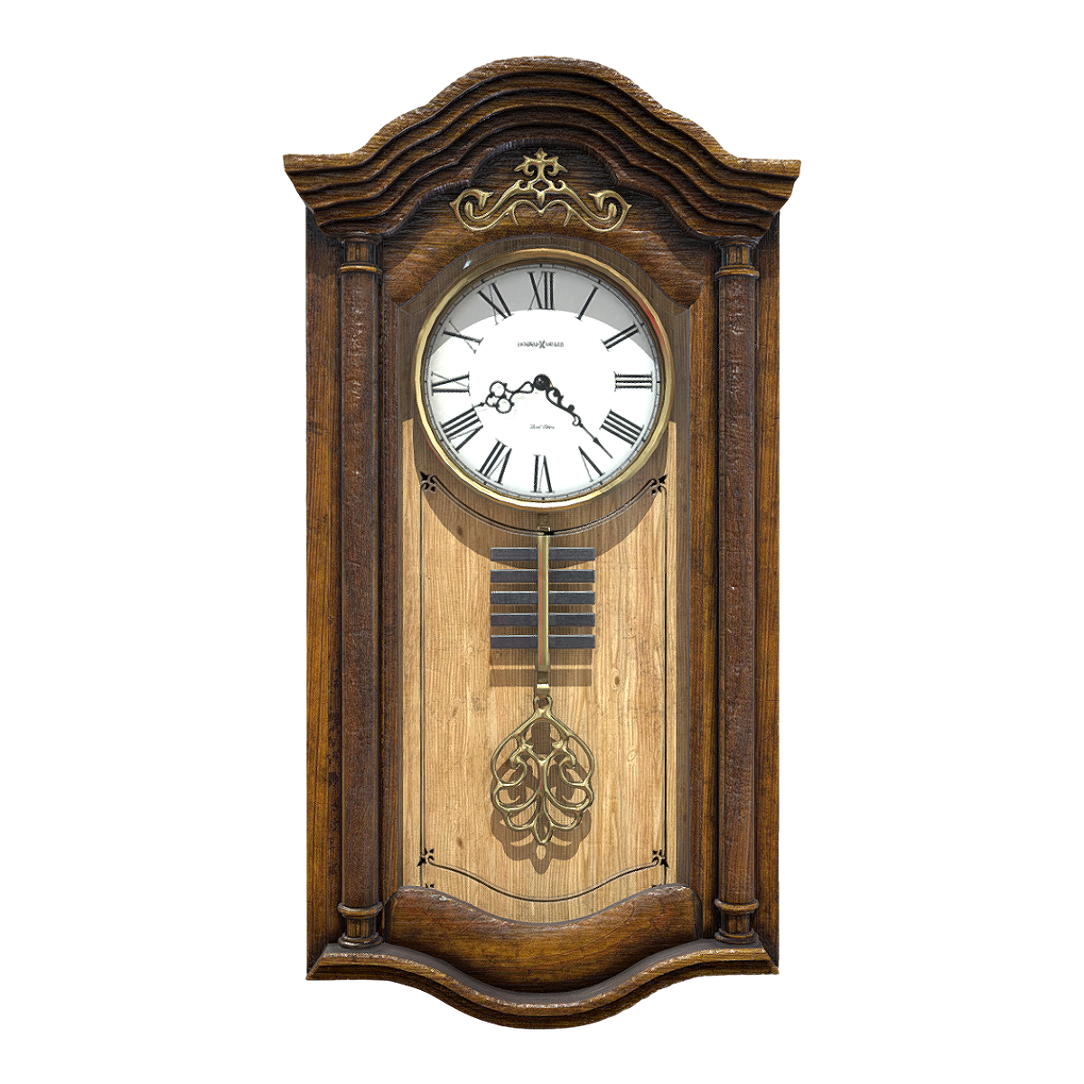 Vintage European Classical Solid Wood Wall Clock Vintage Pendulum Clock