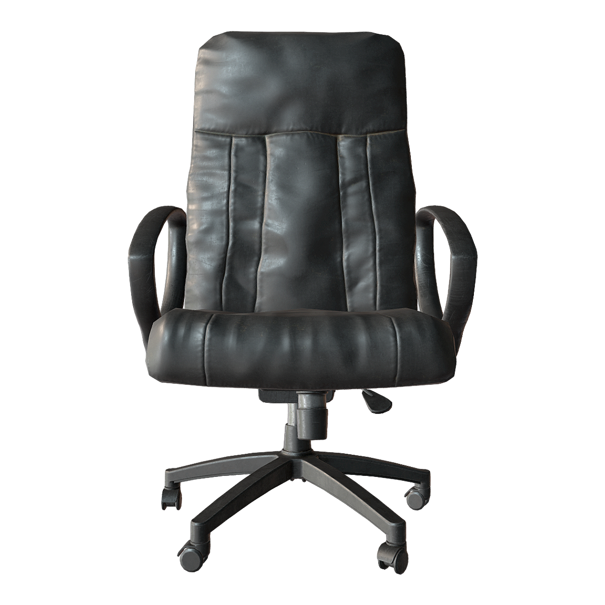 Modern Simple Old Black Leather Soft Backrest Chair Office Chair