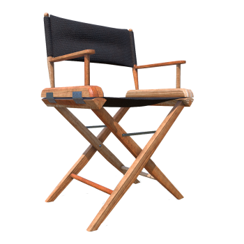 Outdoor Convenient Folding Canvas Chair Casual Solid Wood Director Chair