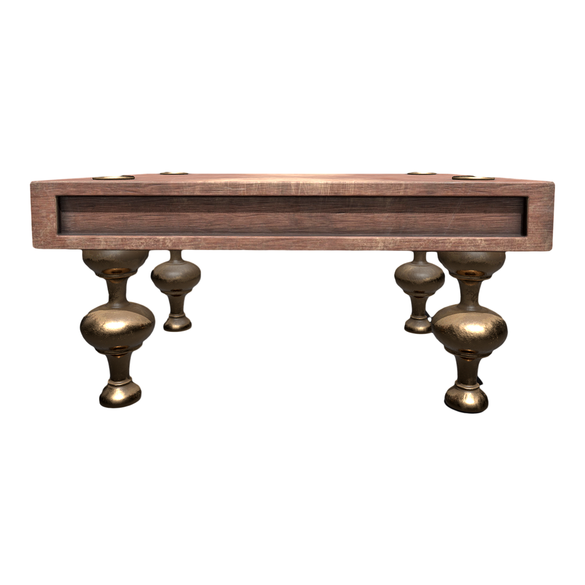 Old Roman Style Solid Wood Low Stool
