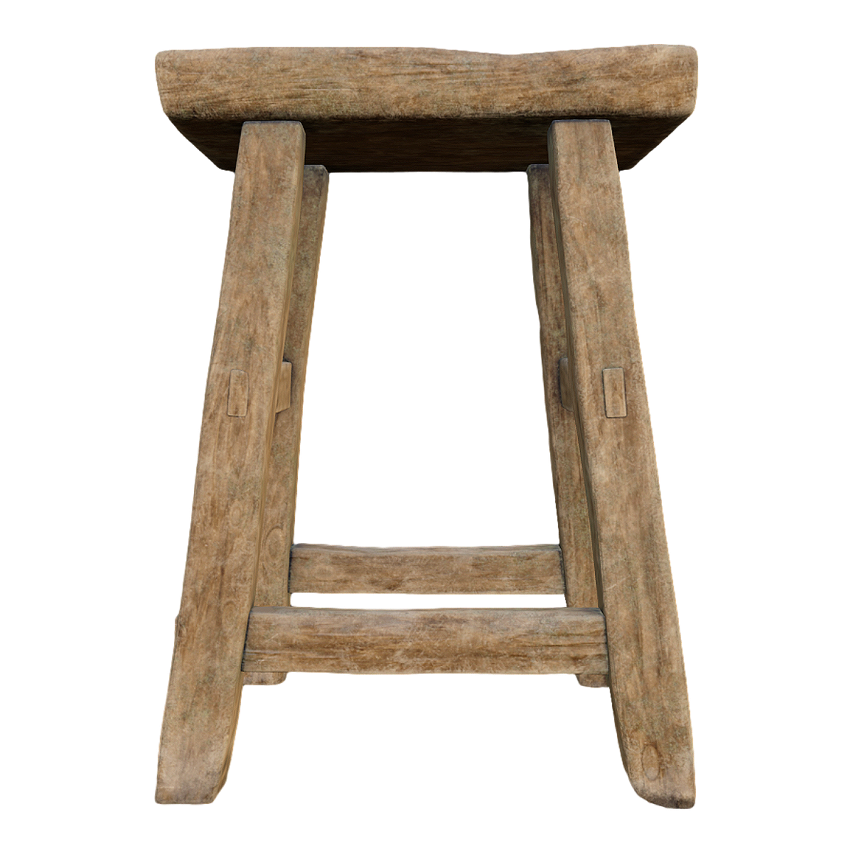 Old retro original natural style solid wood bench