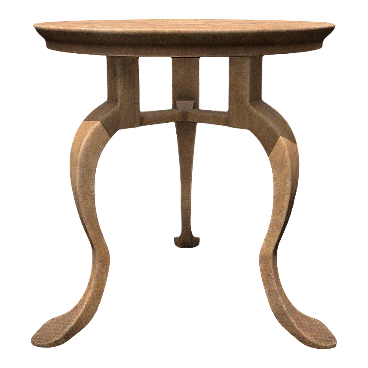 Antique Roman Style Solid Wood Round Small Side Table Flower Pot Rack