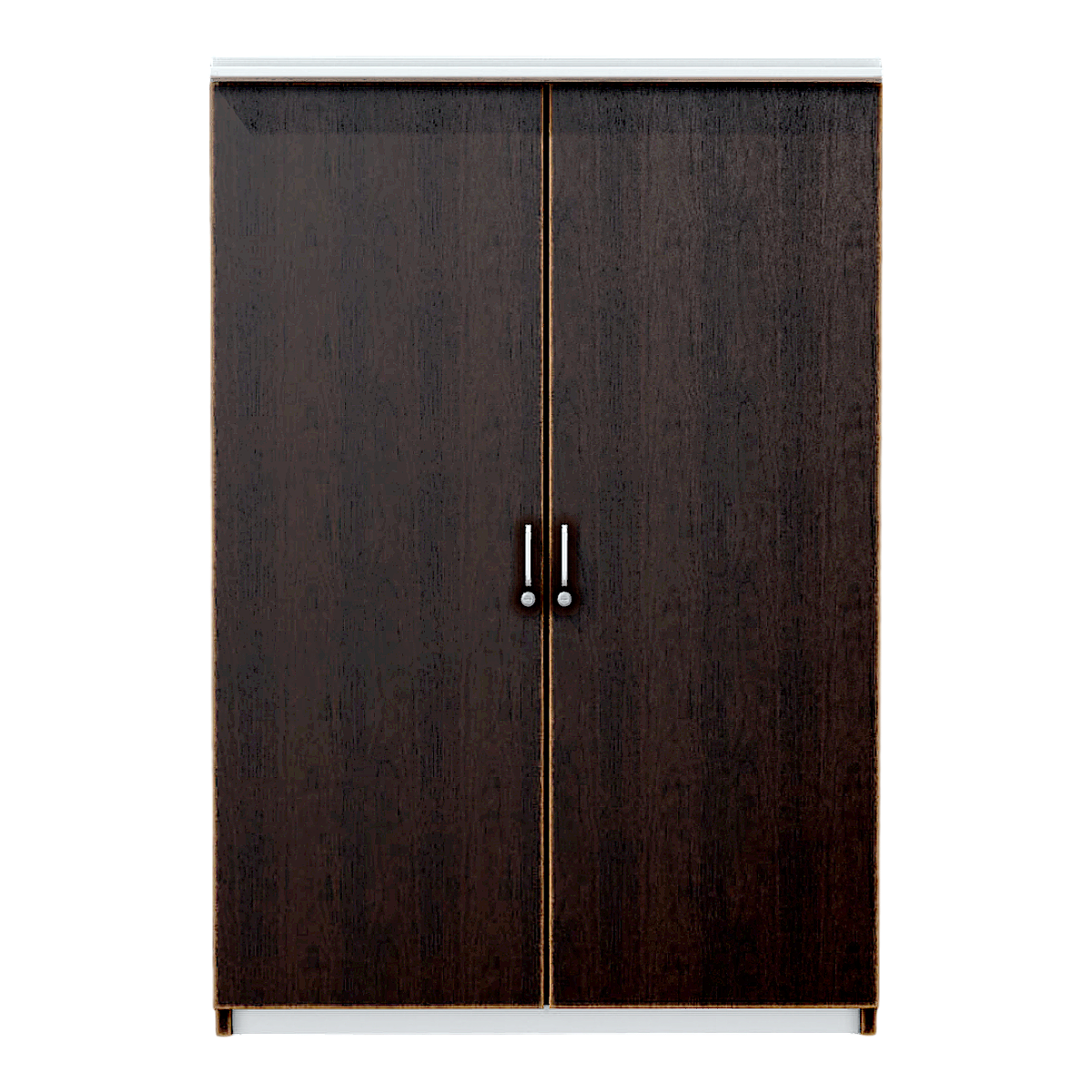 Simple Solid Wood Old Black Double Door Wardrobe Locker