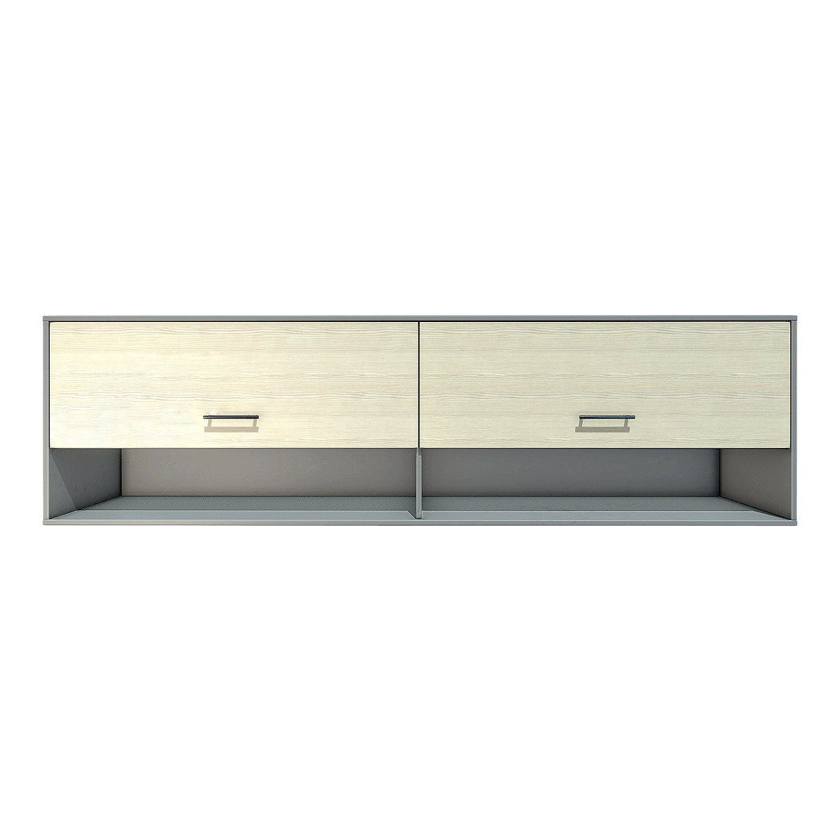 Modern Nordic Simple Grey Solid Wood TV Cabinet Wall Side Locker