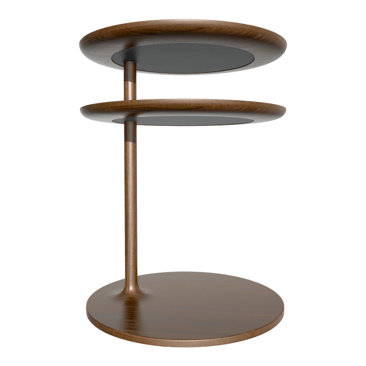Minimalist Italian Solid Wood Creative Shape Round Shelf Side Table