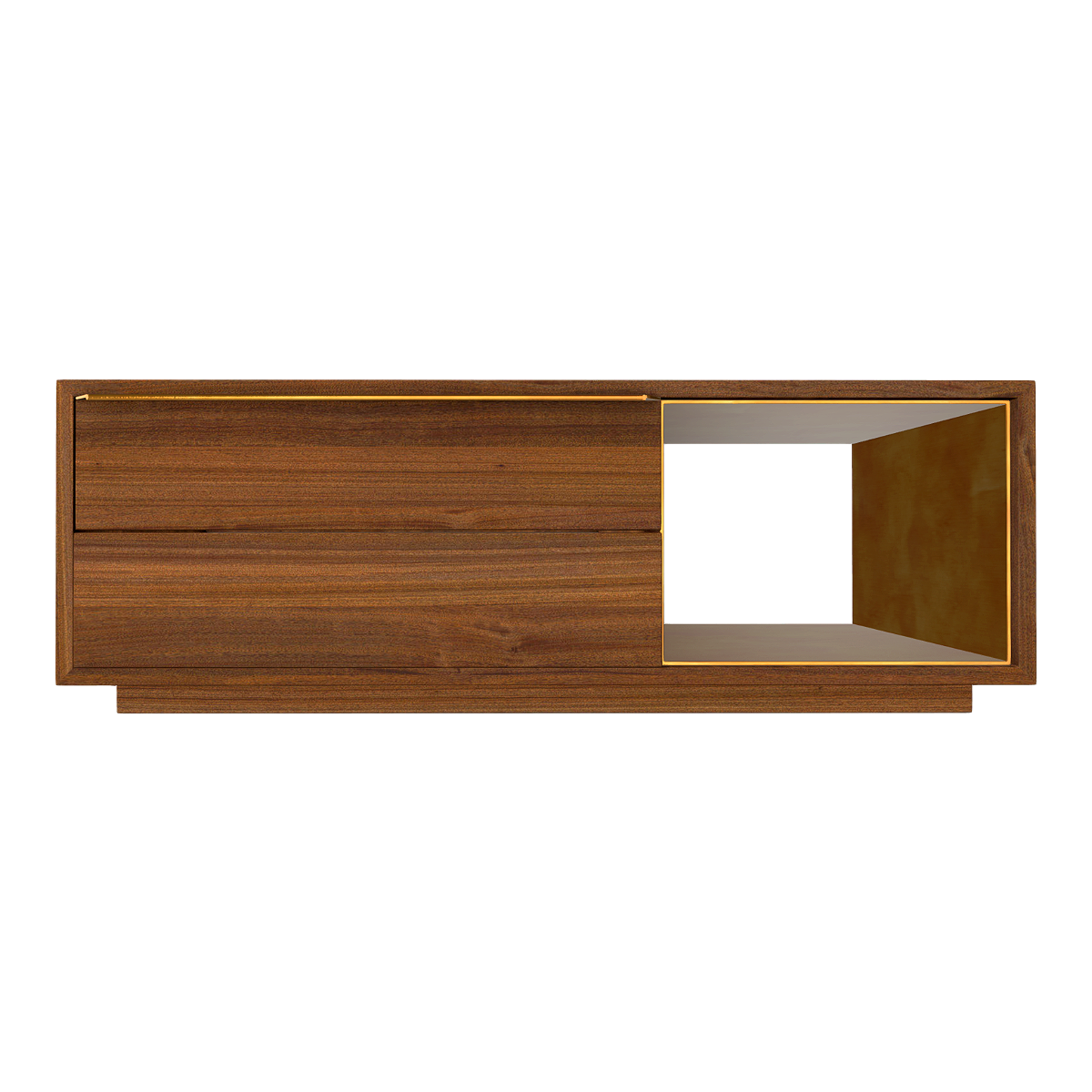 Modern Minimalist Light Luxury Solid Wood Low Table Coffee Table Drawer Cabinet