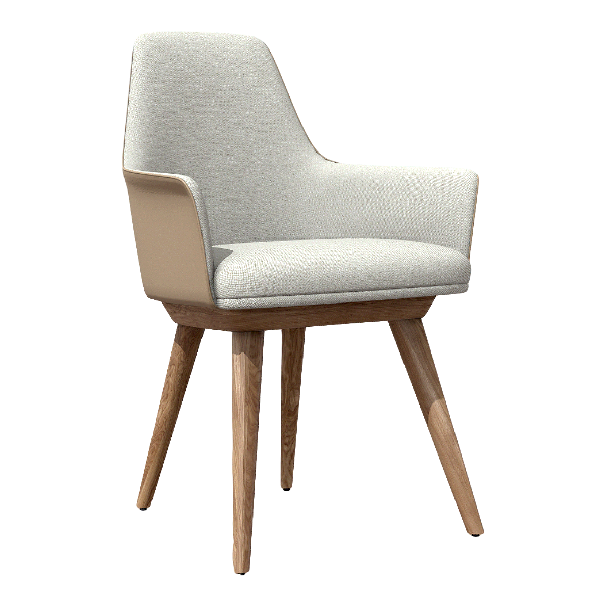 Simple Italian Ivory White Fabric Soft Bag Backrest Chair