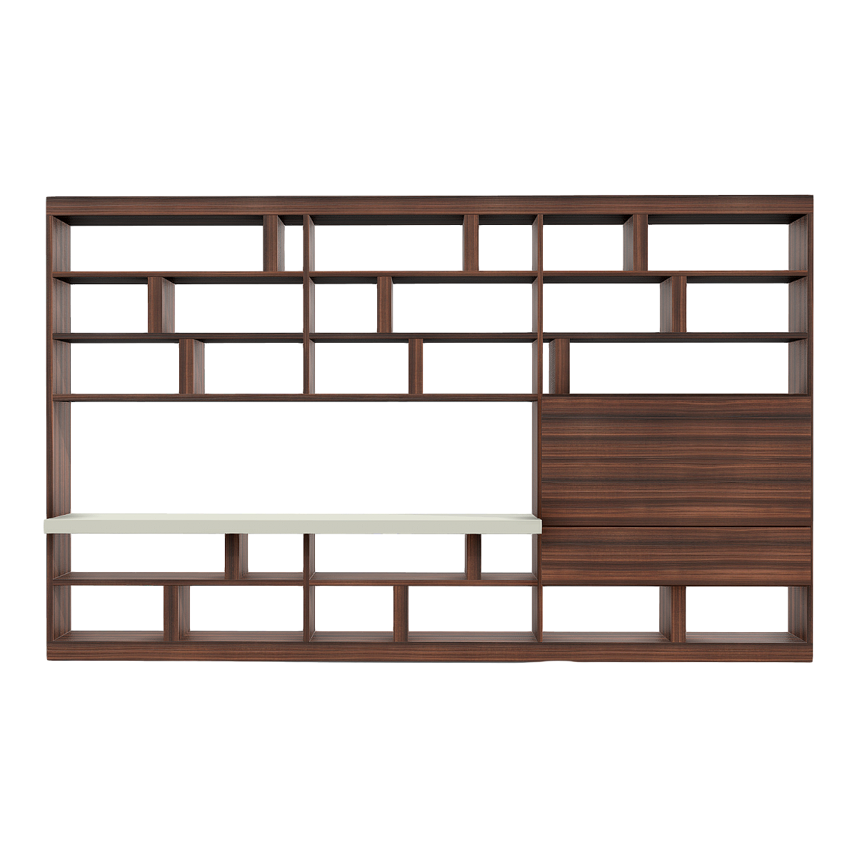 Simple solid wood living room background wall display rack partition rack
