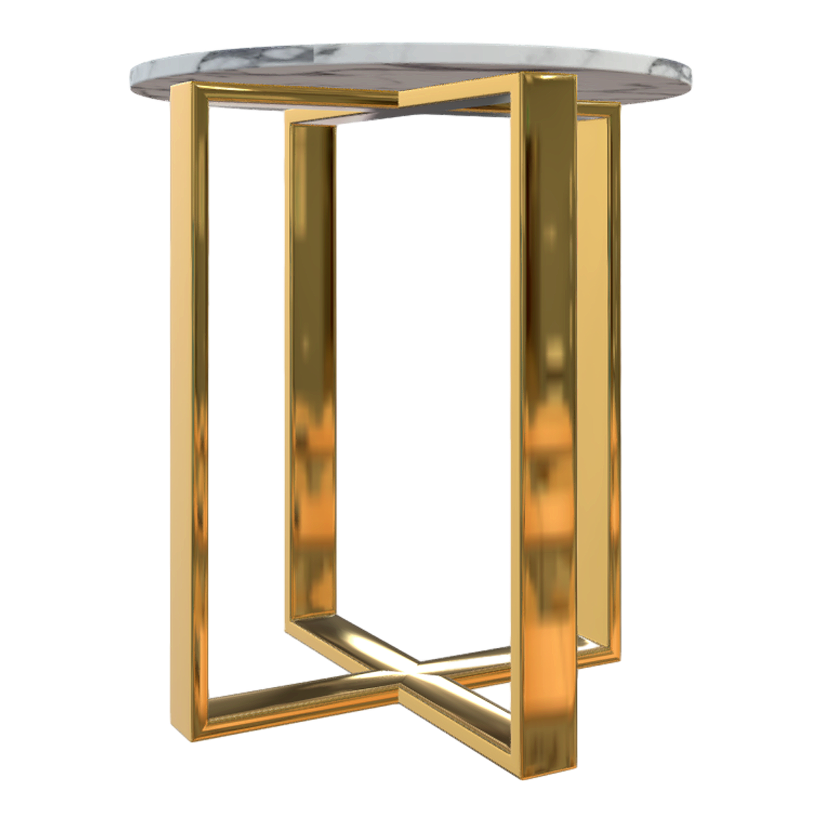 Modern Simple Light Luxury Nordic Style Marble Panel Round Side Table