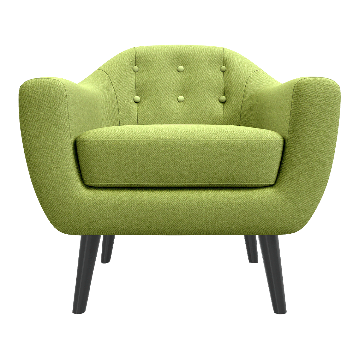 Modern Simple Nordic Green Apple Green Fabric Soft Bag Single Sofa Chair Negotiation Chair