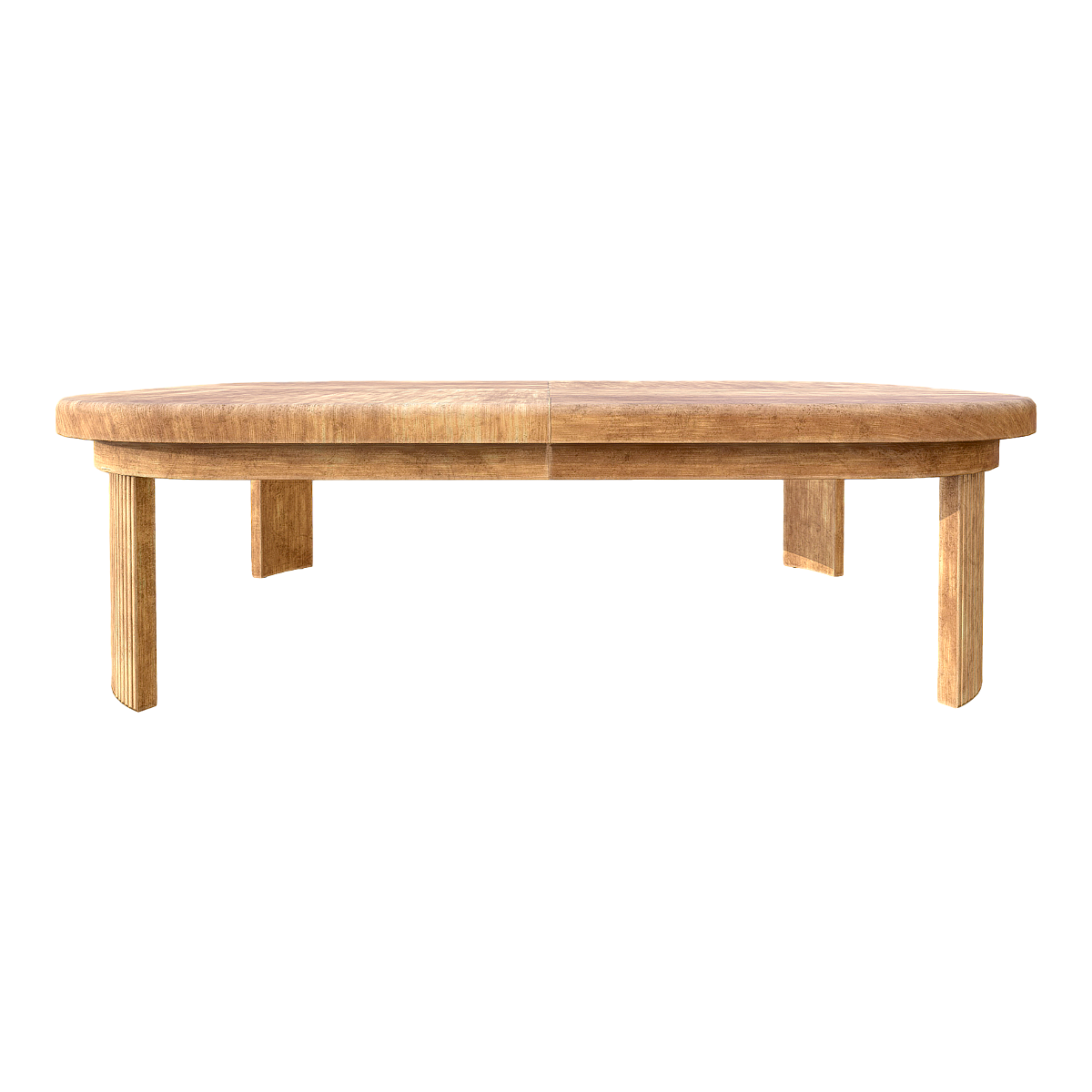 Minimalist Nordic Style Solid Wood Low Table Oval Coffee Table