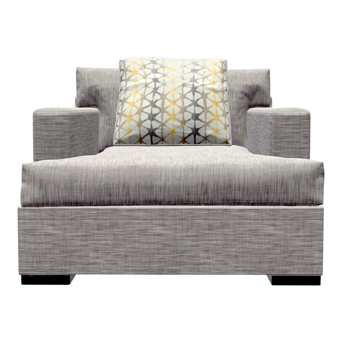 Modern Simple Nordic Style Grey Fabric Soft Bag Sofa Chair Casual Single Sofa