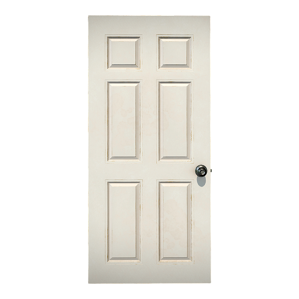 Simple Retro American Style White Solid Wooden Door for Bedroom Door