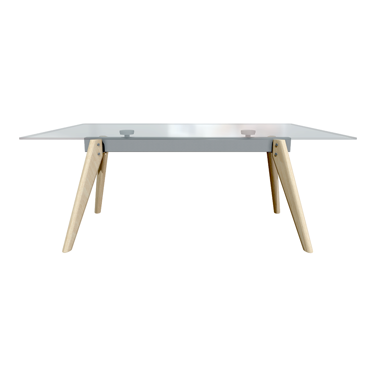 Modern Simple Nordic Style Glass Table Table Coffee Table Solid Wood Table Legs Coffee Table