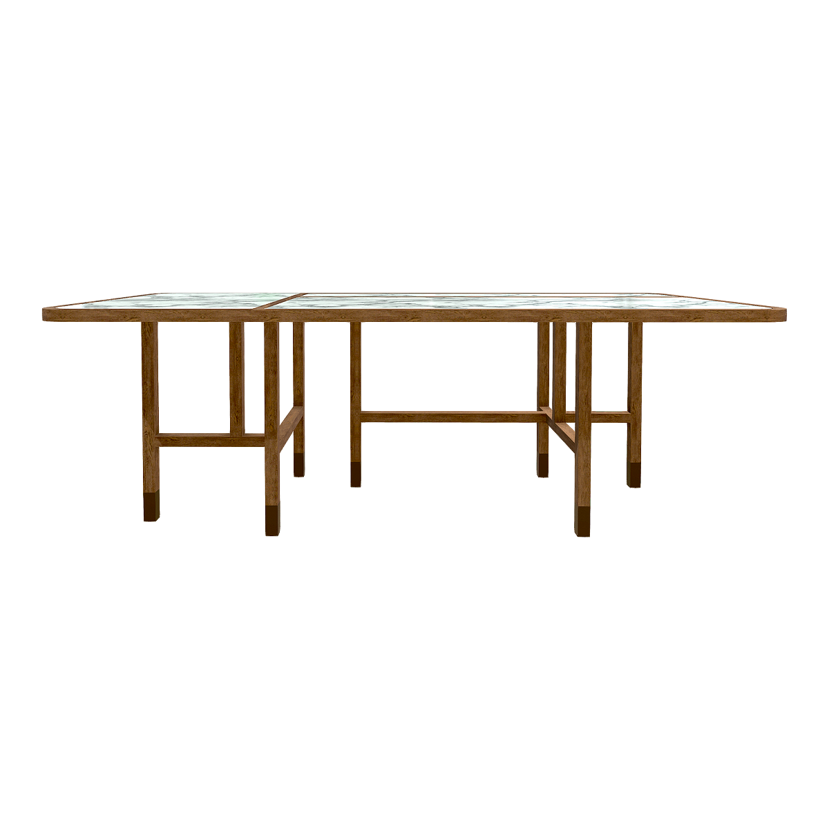 Modern Simple Nordic Style Marble Countertop Solid Wood Table Leg Rectangular Dining Table