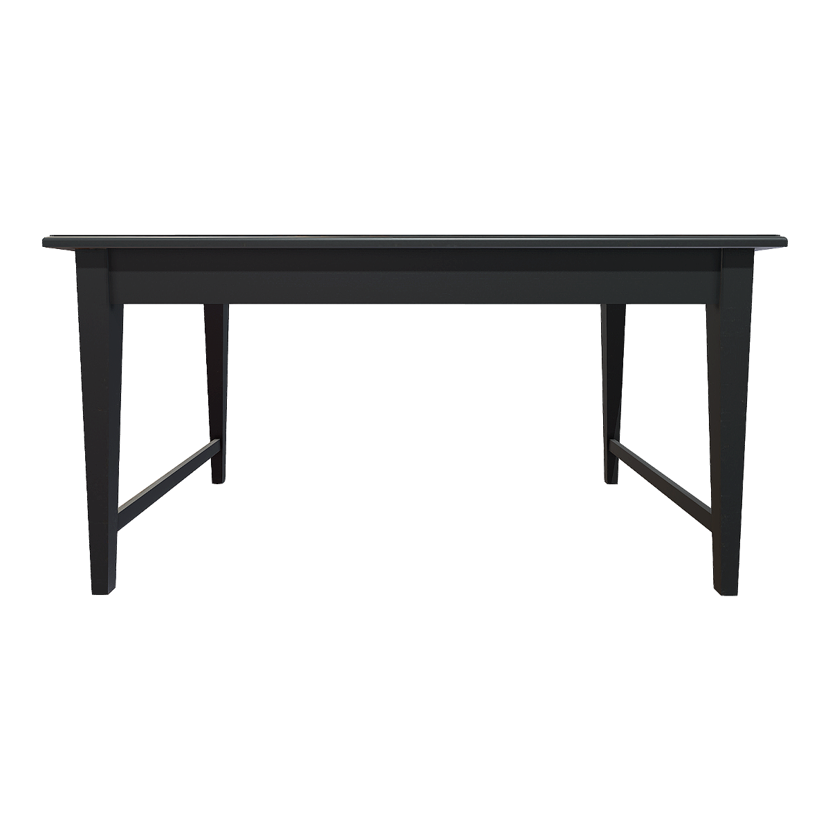 Nordic Style Minimalist Black Solid Wood Dining Room Rectangular Table Living Room Tea Table