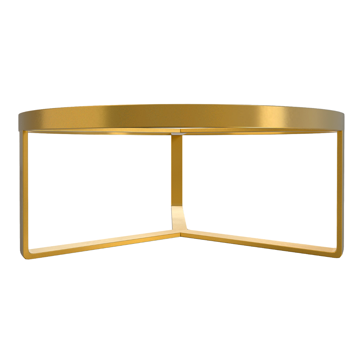 Minimalist Light Luxury Round Glass Coffee Table Golden Round Side Table Coffee Table