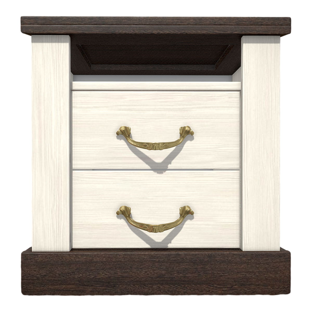 Simple Retro American Style Solid Wood Bedside Table Drawer Storage Cabinet