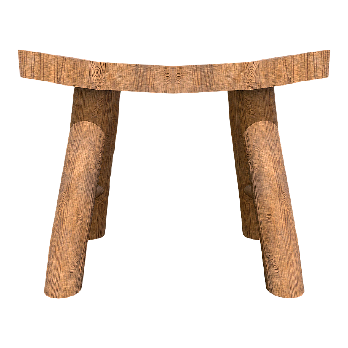 Simple retro log style solid wood bench log small stool