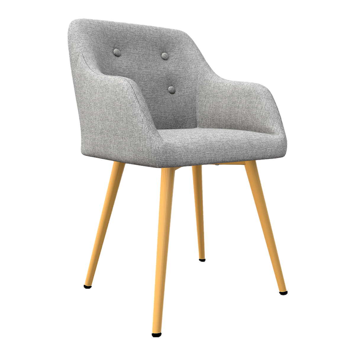 Modern Simple Grey Fabric Soft Bag Backrest Leisure Chair Solid Wood Dining Chair Coffee Hall Chair