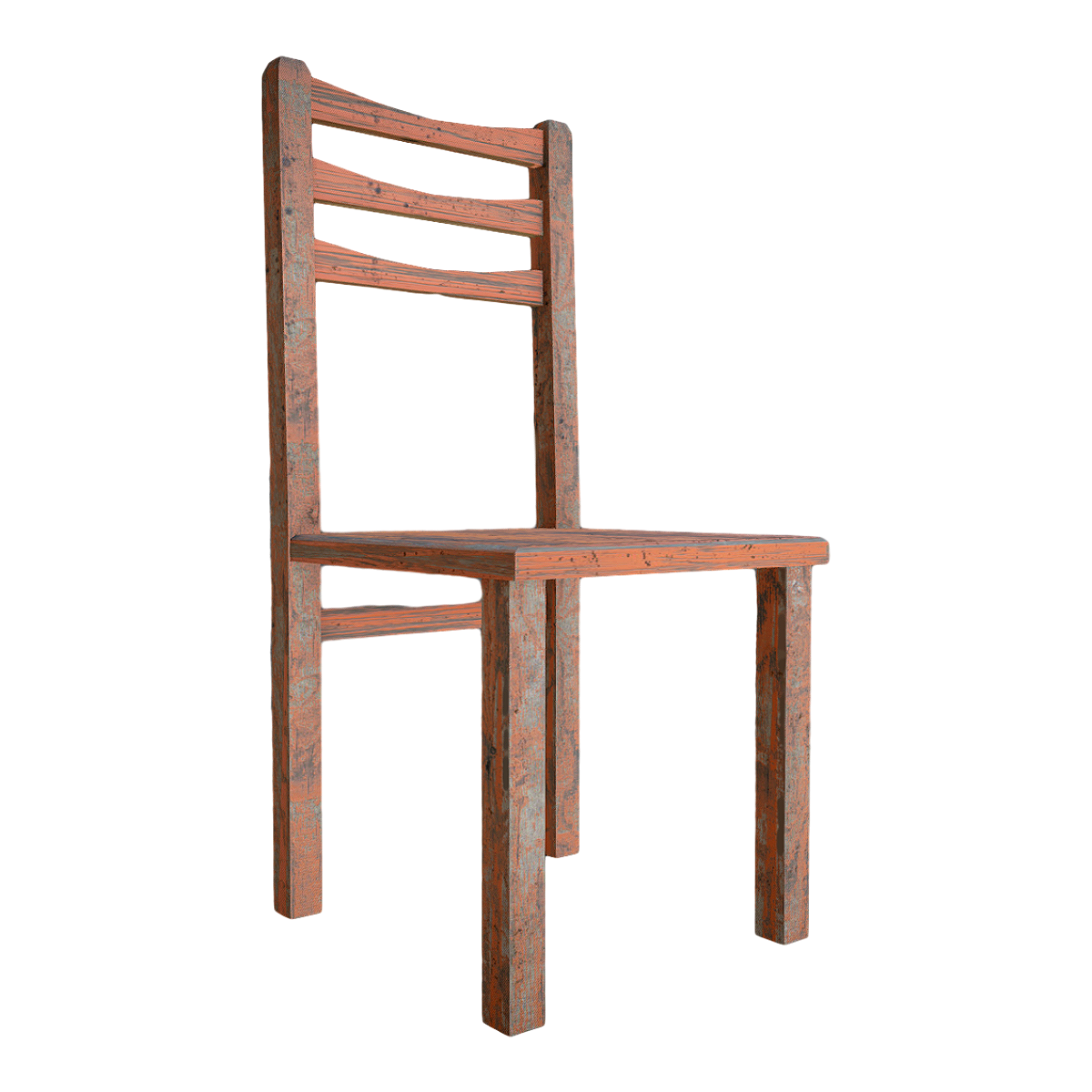Vintage Old Solid Wood Backrest Chair Nostalgic Casual Bench