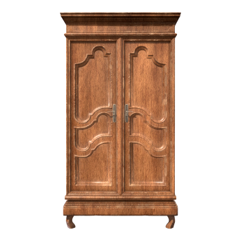 Old Vintage American Style Solid Wood Double Door Vertical Cabinet Bedroom Wardrobe Storage Cabinet